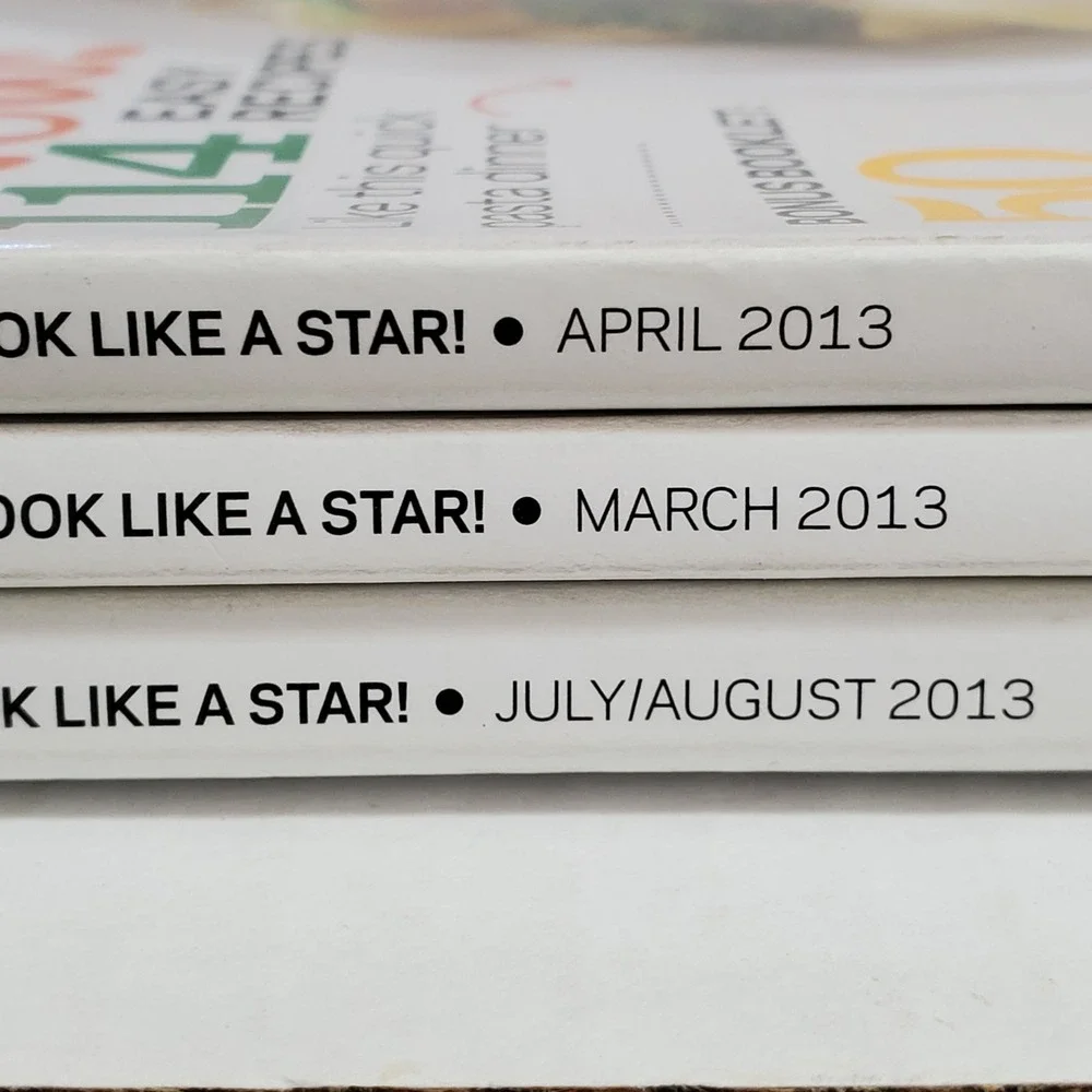 Food Network Magazine 2013 Lot of 3 March April July August Recipes Cooking Star
